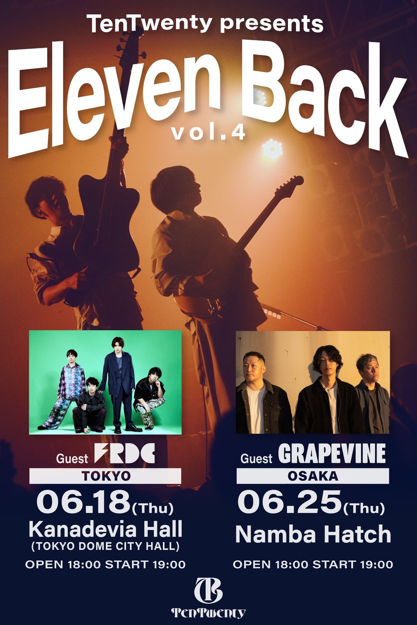 TenTwentyが開催するツアー「ELEVEN BACK」にGRAPEVINEの出演が決定